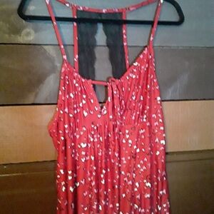 Secret Treasures 2X 20/22 bobo Style Red Hearts With Black Lace Lingerie